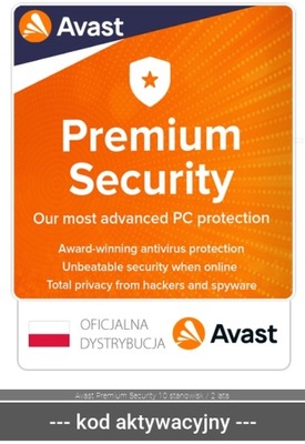 Avast Premium Security 10 stanowisk / 2 lata