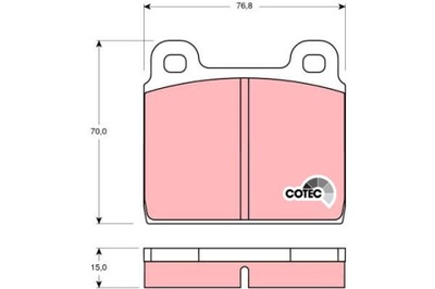 TRINKELĖS STABDŽIŲ - KOMPLEKTAS COTEC GDB100 