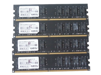 Pamięć DDR2 PC2 8GB 1066MHz PC8500 Geil Black Dragon 4x 2GB Dual Gwarancja