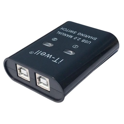 USB Switch HUB 2 komputery Splitter Czarny