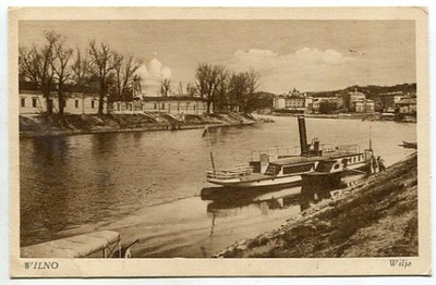 WILNO :: Rzeka Wilja - statek