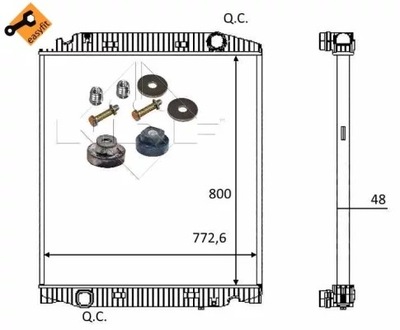 NRF 559567 РАДІАТОР, СИСТЕМА ОХОЛОДЖУВАННЯ ДВИГУНА