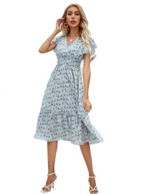 SHEIN SUKIENKA MIDI KWIATY R.M J593055