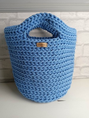 Torebka ręcznie robiona ze sznurka bawełnianego