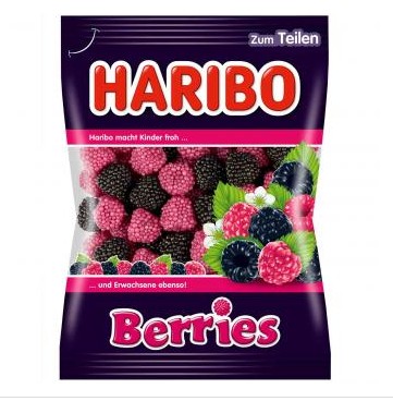 HARIBO* BERRIES ŻELKI OWOCOWE MALINY, JEŻYNY