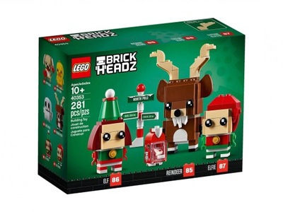 Lego BrickHeadz 40353 Renifer, elf i elfka