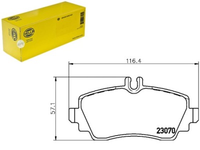 Hella комплект тормозных колодок тормозных a 1684201420 168 фото №1