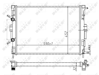 РАДИАТОР RENAULT GRAND SCENIC 04- NRF58329A