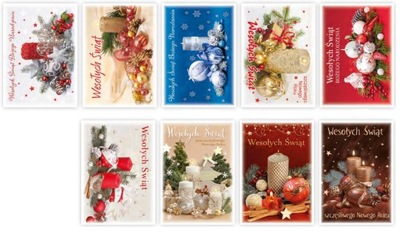 POCZTÓWKA KARTKA Boże Narodzenie ŚWIĘTA 50 SZTUK PAKIET PLB_GWSW_252