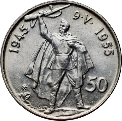 Czechosłowacja, 50 koron 1955, 10. Rocznica Wyzwolenia