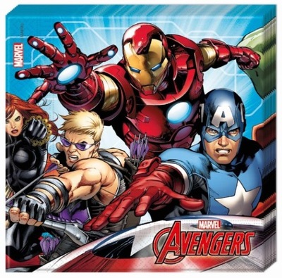 Serwetki Avengers Iron-Man Hulk Thor Kapitan 20szt