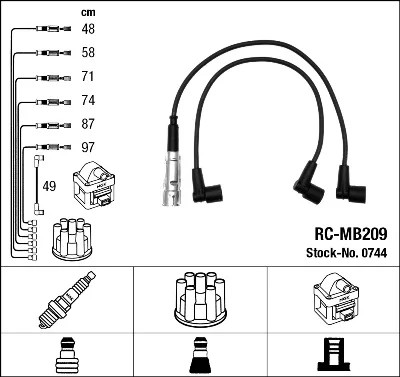 КАБЕЛЬ ZAP. 0744 NGK