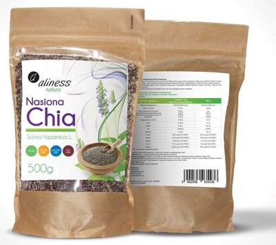 Nasiona Chia Salvia hispanica 500 g Aliness