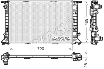 DENSO RADUADOR DEL MOTOR DE AGUA AUDI A4 ALLROAD B8 A4 B8 A5 A6 C7 Q3 Q5  