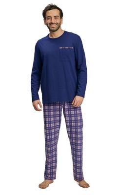 Wadima długa piżama męska 204189 bawełna 3XL