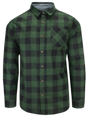 Zielona Bawełniana Koszula w Kratę BRAVE SOUL XL