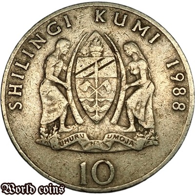 10 SHILINGI KUMI 1988 TANZANIA