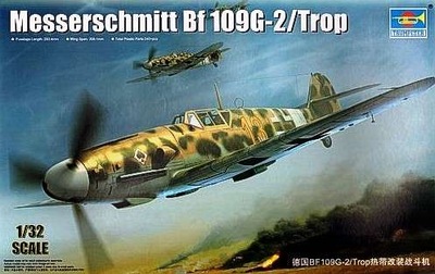 Trumpeter 02295 Myśliwiec Messerschmitt Bf109G-2/Trop model w skali 1/32