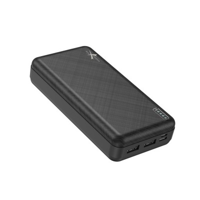 Powerbank USB typu C micro USB 20000 mAh czarny