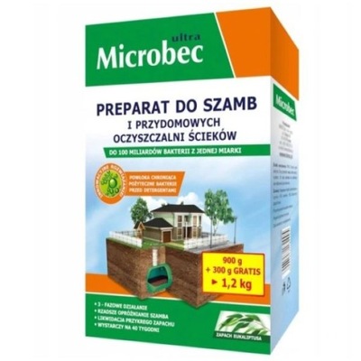 Bros Microbec Bio Aktywator do szamb eukaliptus 900g+300g gratis