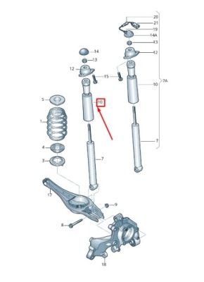 Audi a3 sportback 8v задний shock абсорбер стоп buffer 5q0511358j original фото №1