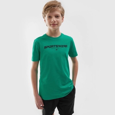 T-shirt 4F 4FJWSS24TTSHM1114 41S - ZIELONY, 158 CM