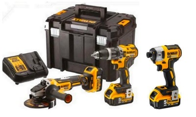 DEWALT ZESTAW NARZĘDZI COMBO 3 elem 18V 3x5.0Ah