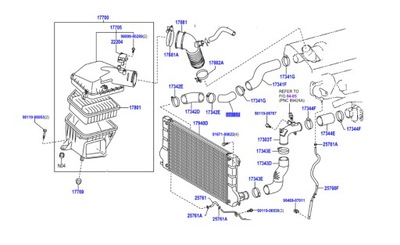 Lexus is 05-12 2,2 колено соединитель труба шланг радиатор интеркулер правый фото №1