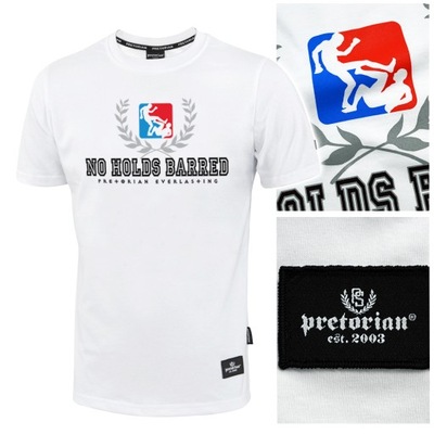 Koszulka męska T-shirt PRETORIAN biała r.M