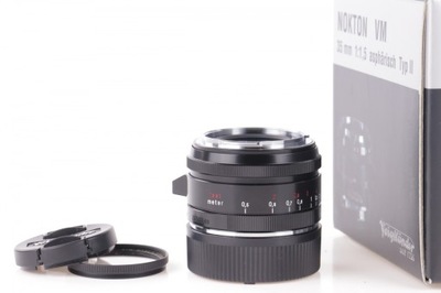 Voigtlander 35mm F1.5 Nokton II Vintage Leica Black