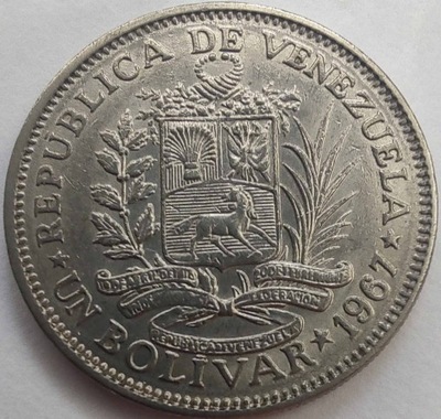 0187 - Wenezuela 1 boliwar, 1967