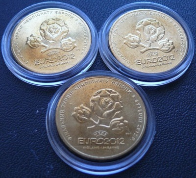 Ukraina - 1 hrywna 2012 - Euro 2012 w kapslu