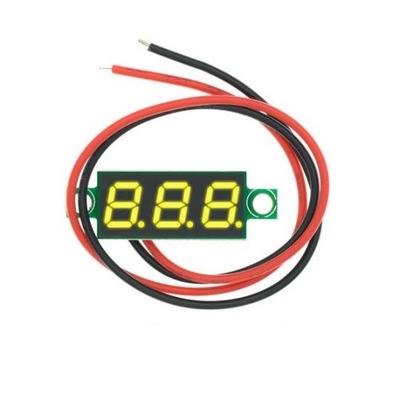 Miernik Woltomierz MFC 0-30V LED żółty Arduino ESP Raspberry Pi