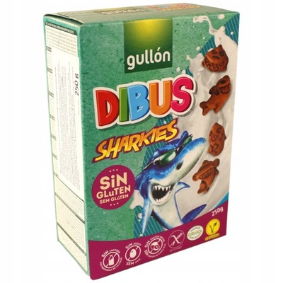 GULLÓN Ciasteczka Bezglutenowe Dibus Sharkies 250g