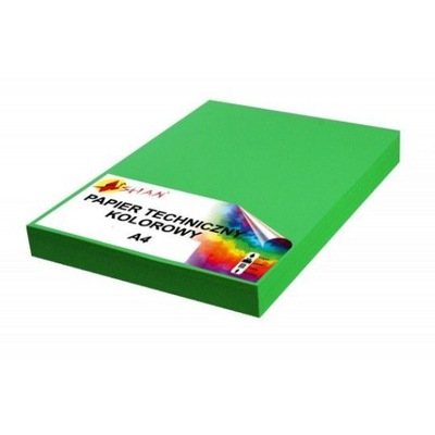 Papier techniczny A4 220g zielony groszek 50 arkuszy