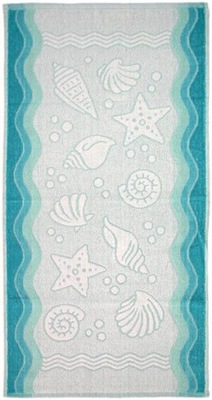 Ręcznik Flora Ocean 70x140 turkusowy bawełniany frotte 380 g/m2 Greno