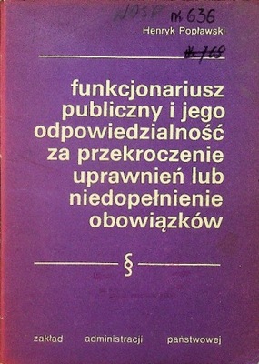 Funkcjonariusz publiczny i jego