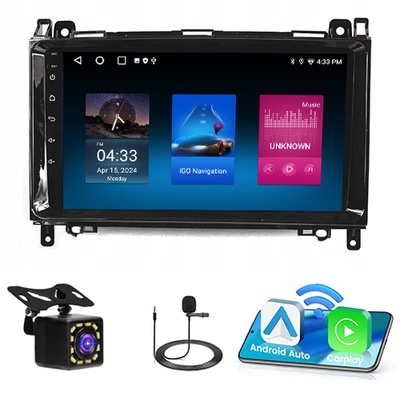 RADIO GPS BT USB ANDROID MERCEDES W169 W245 W906 SPRINTER W639 VITO VIANO