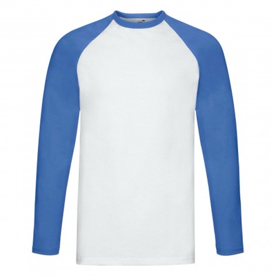 Koszulka z długim rękawem FRUIT Biały/Niebieski L