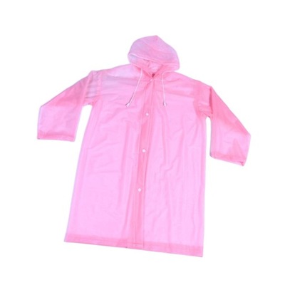 Długi płaszcz przeciwdeszczowy Peleryna przeciwdeszczowa Wygodny dziecięcy różowy
