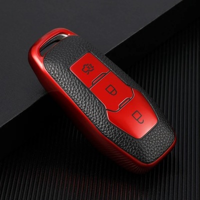 RED KEY COVER PARA FORD FOCUS 4 ST MONDEO 5 MK5 MUSTANG F-150 EXPLORER EDGE  