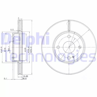 DELPHI BG3393 ДИСК ГАЛЬМІВНИЙ