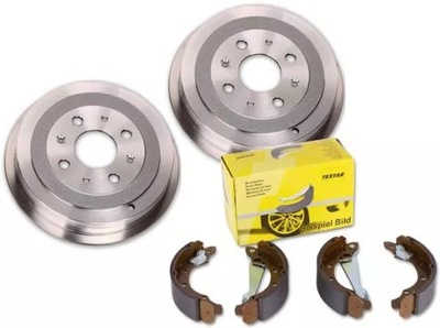 Textar тормозные барабаны+ тормозные колодки задняя fiat 500 panda ii фото №1