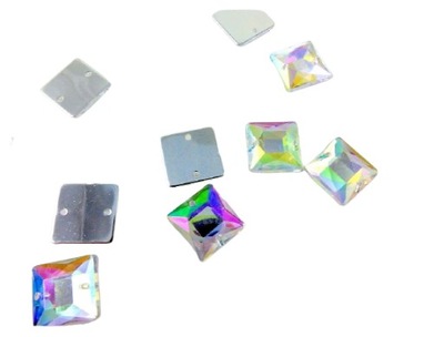 Kamienie do przyszycia opal-kwadrat 10x10mm(10szt)