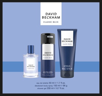 David Beckham Classic Blue zestaw prezentowy dla mężczyzn