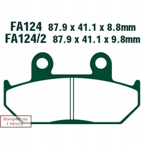 КОЛОДКИ ТОРМОЗНЫЕ EBC FA124