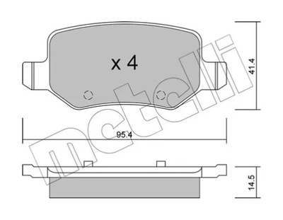 КОЛОДКИ HAM.MERCEDES A W168 99- ЗАДНІЙ