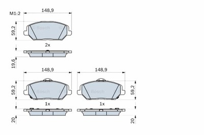 BOSCH TRINKELĖS STABDŽIŲ PRIEK. HYUNDAI I30 KIA CEED PROCEED XCEED 