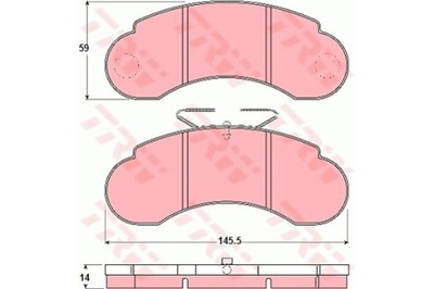 КОЛОДКИ HAM. MERCEDES 100 GDB1114/TRW