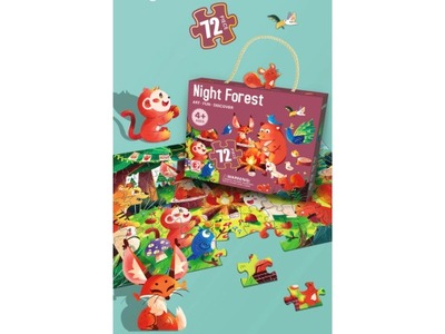 Puzzle Dla Dzieci Układanka Leśne Zwierzątka 72E